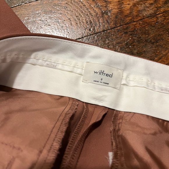 Aritzia The Wilfred Effortless Pants Mocha Sorbet Size 8 Short *Hemmed - Picture 2 of 3